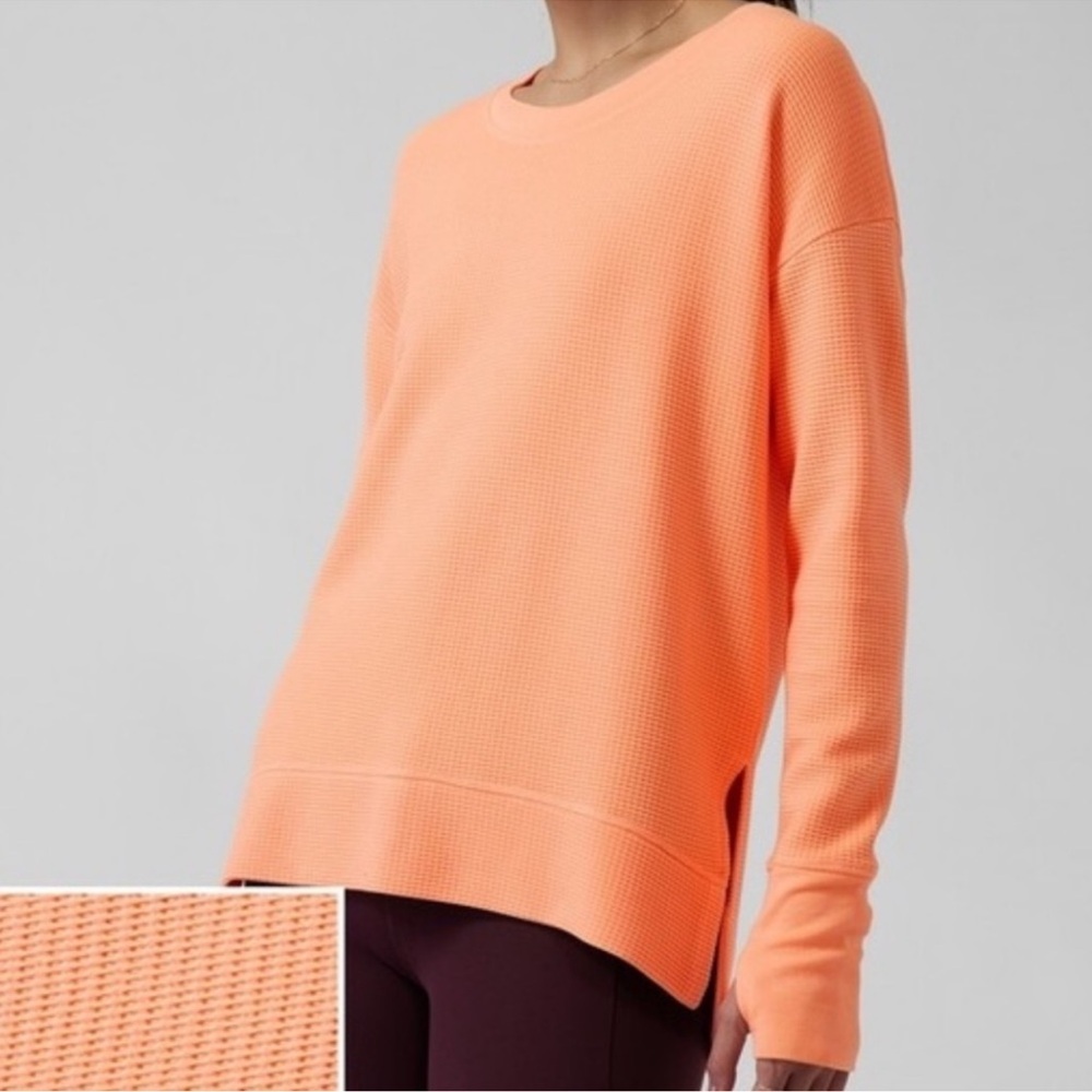 Athleta Coastal Luxe Waffle Sweatshirt
